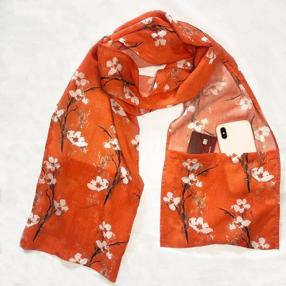 floral summer scarf